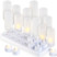 12 Bougies chauffe-plat à LED avec photophore décoratif Lunartec