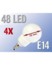 Image article 2 Ampoules 48 LED SMD E14 couleur changeante