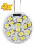 4 Ampoules 15 LED SMD G4 blanc froid