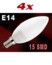 Image article 4 Ampoules bougie 15 LED SMD E14 blanc froid