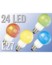 Image article 4 Ampoules globe 24 LED SMD E27 (orange/rouge/vert/bleu)