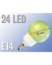 Image article Ampoule 24 LED SMD E14 vert