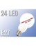 Image article Ampoule globe 24 LED SMD E27 blanc chaud