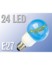 Image article Ampoule globe 24 LED SMD E27 bleu