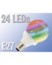 Image article Ampoule globe 24 LED SMD E27 couleur changeante