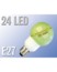 Image article Ampoule globe 24 LED SMD E27 vert