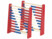 Image article 2 bouliers en bois bleu et rouge à 100 boules