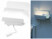 Image article 2 étagères murales avec lampe de lecture et port de chargement USB - Blanc