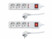 Image article 2 multiprises avec 3 prises 230 V et 2 ports USB