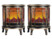 Image article 2 poêles électriques décoratifs à piles de 35,5 cm