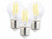 Image article 3 ampoules LED filament E27 à intensité variable - 4 W - 470 lm - Blanc chaud