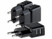Image article 3 chargeurs secteur compacts avec 2 ports USB (2,1 A)