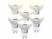 Image article 6 spots LED GU10 - 300 lm - Blanc chaud