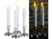 Image article Set de 4 bougies LED effet flamme vacillante avec chandeliers