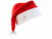 Bonnet de Père Noël à LED avec pompon lumineux blanc