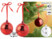 Image article 2 boules de Noël avec bluetooth et haut-parleur intégré - Rouge