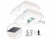 Image article 2 lampes solaires à LED 6 W pour mur et gouttière avec capteur PIR - Blanc