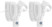 Image article 2 projecteurs extérieurs LED solaires 3 W - Blanc