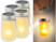 Image article 4 bocaux lumineux à LED solaires avec effet flamme