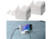 Image article 2 chargeurs secteur USB 3,4 A avec 3 ports USB et un support pour téléphone