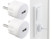 Image article 2 adaptateurs secteur USB ultra-compacts, 2,1 A / 10,5 W / Ø 39 mm