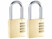 Image article 2 cadenas à code 4 chiffres - Laiton - 50 mm