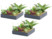 Image article 3 tableaux végétaux avec cadre - Succulentes - 20 x 20 cm