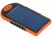 Batterie de secours solaire 3000 mAh avec 2 ports USB + mini lampe LED PB-30.s . Vue dessus.