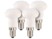 Lot de 4 ampoules LED en céramique, 4 W, E14 - Blanc chaud