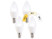 Image article 4 ampoules bougie à LED E14 / 5 W / 470 lm à 3 niveaux d'intensité - Blanc Jour