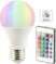 Image article Ampoule LED RVB E27 blanc chaud 10 W télécommandée