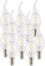Image article 10 ampoules LED à filament - culot E14 - forme Flamme - Blanc