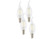 Image article 4 ampoules LED à filament - culot E14 - forme Flamme - Blanc