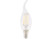 ampoule led à filament forme flamme pour chandeliers avec lumiere blanc chaud, classe a+ 4w luminea