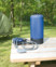 Douche de camping nomade 11 L avec pompe à pied. Génération facile par pompe à pied