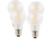 Image article Pack 4 ampoules LED à filament format goutte E27 6W 806 lm 360° - blanc chaud