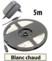 Image article Bande à LED pour extérieur, 5 m, avec prise secteur - Blanc chaud