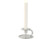 Image article Chandelle à LED avec son bougeoir - Blanc / Argent