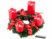 Image article Couronne de l'Avent avec ornements rouges & 4 bougies à LED