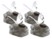 Image article Lot de 4 papillons solaires à LED sur pierre artificielle - gris