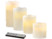 Set de 4 bougies LED en cire véritable - Blanc