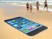 Serviette de bain en forme avec motif smartphone sur une plage 