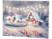 Image article Tableau lumineux "Village sous la neige" 40 x 30 cm