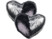 2 coussins cœur paillettes et velours, coloris noir & argent