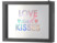 Image article Miroir décoratif "Love and Kisses" avec paillettes et LED