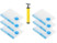 Image article 6 sacs de mise sous vide pour textiles, avec pompe manuelle