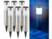 Image article 6 bornes lumineuses solaires à LED avec capteur de luminosité - Rondes