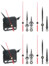 Image article 2 mécanismes d'horloge silencieux avec 3 sets d'aiguilles