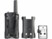 2 talkies-walkies WT-330 Simvalley Communications vue de la batterie intégrée Ni-MH 800 mAh pour jusqu'à 8 heures de conversation. 