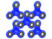 Image article 5 Hand spinners 3 branches ABEC 7 - Bleu